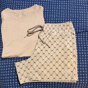 ALO Yoga gravel ( Tan) workout set S